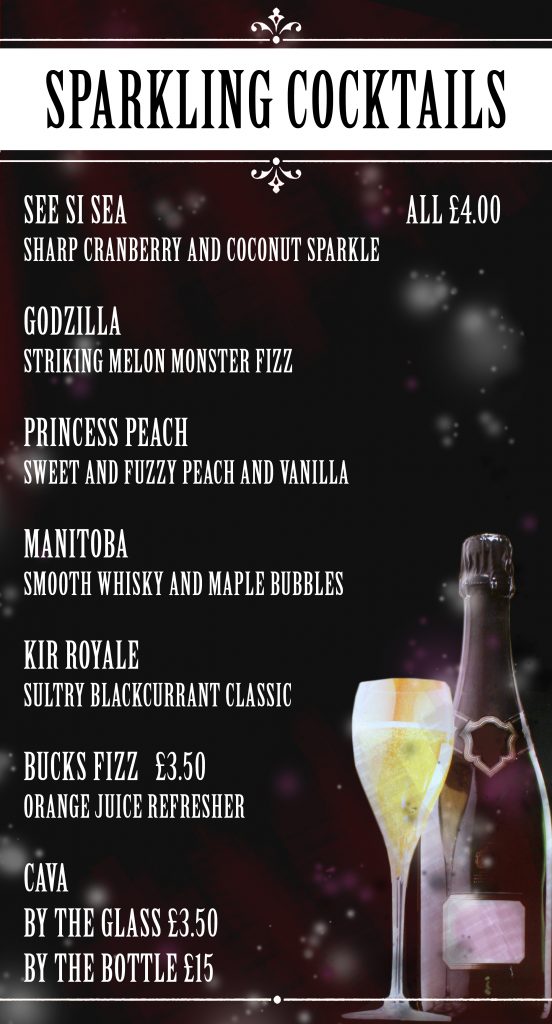 champagne cocktails poster
