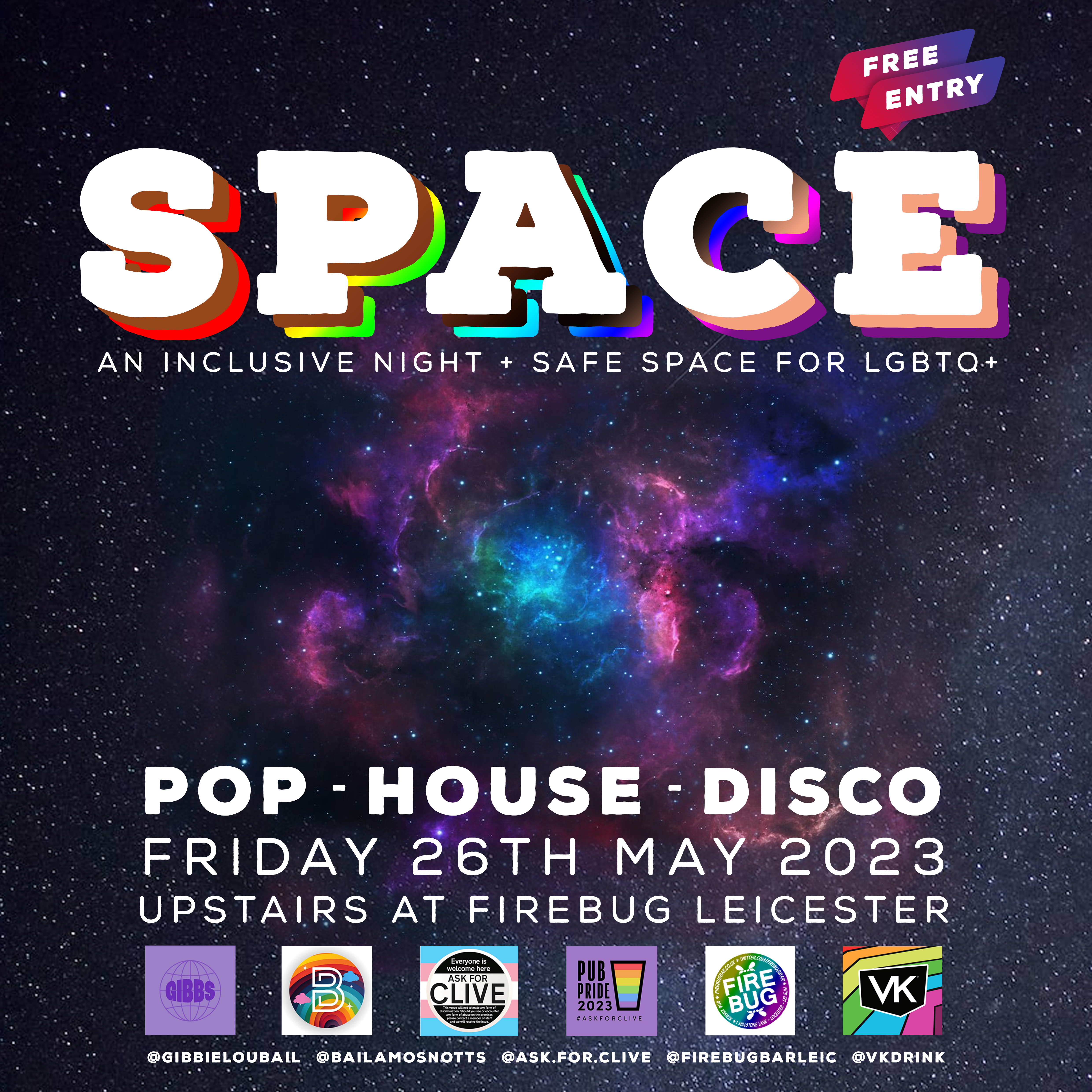 SPACE at Firebug – Inclusive & LGBTQ+ Safe Space